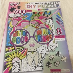 Color by number DIY puzzle design kit